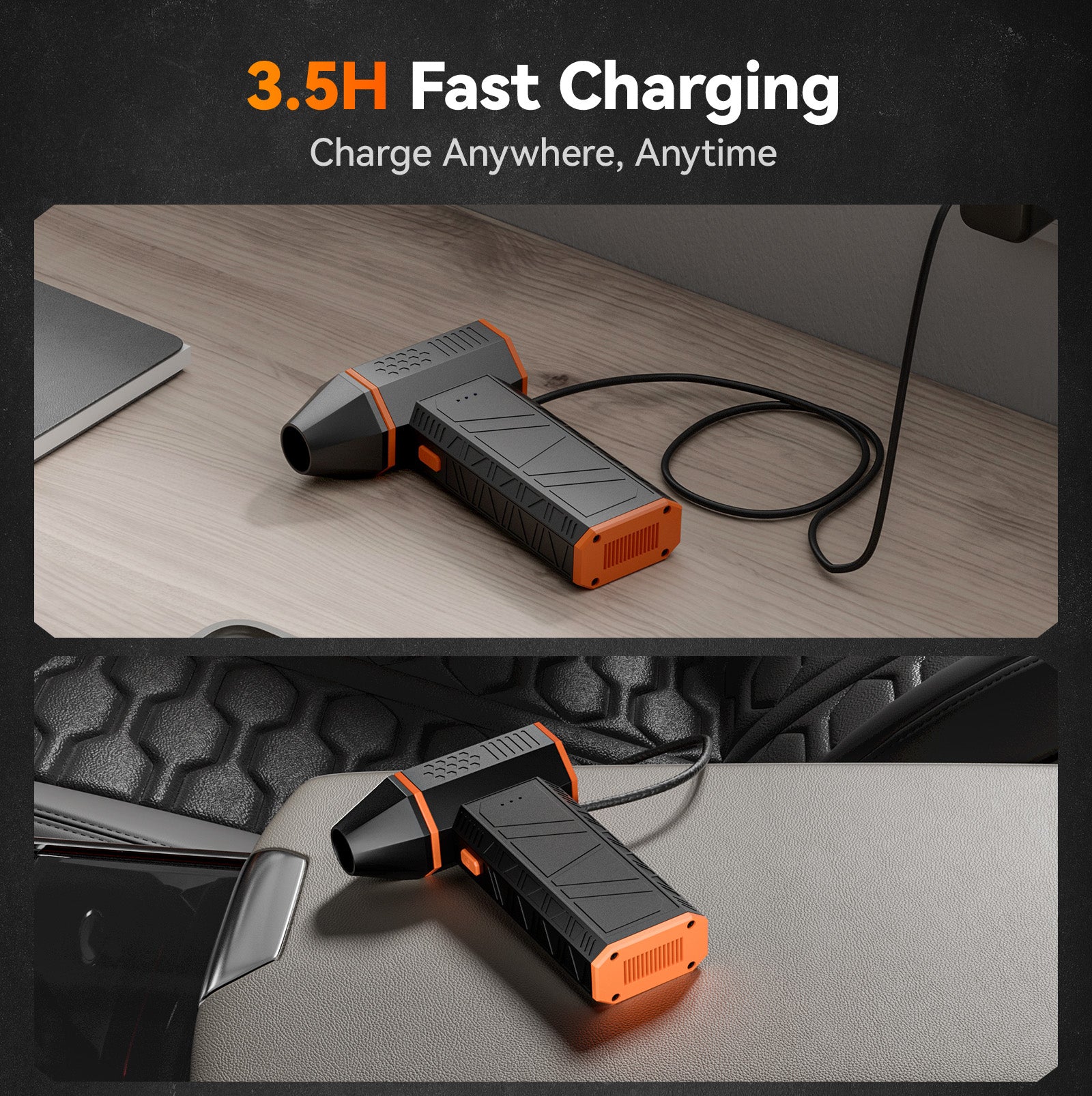 Elektrisk luftdammmoppare – 110 000 varv/min Super Power | WOLFBOX MF50