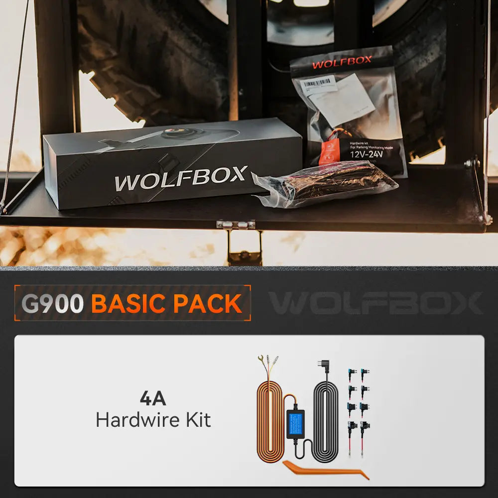 WOLFBOX G900 4K+2.5K Touch Screen Parking Monitoring Dash Cam Smart Mirror