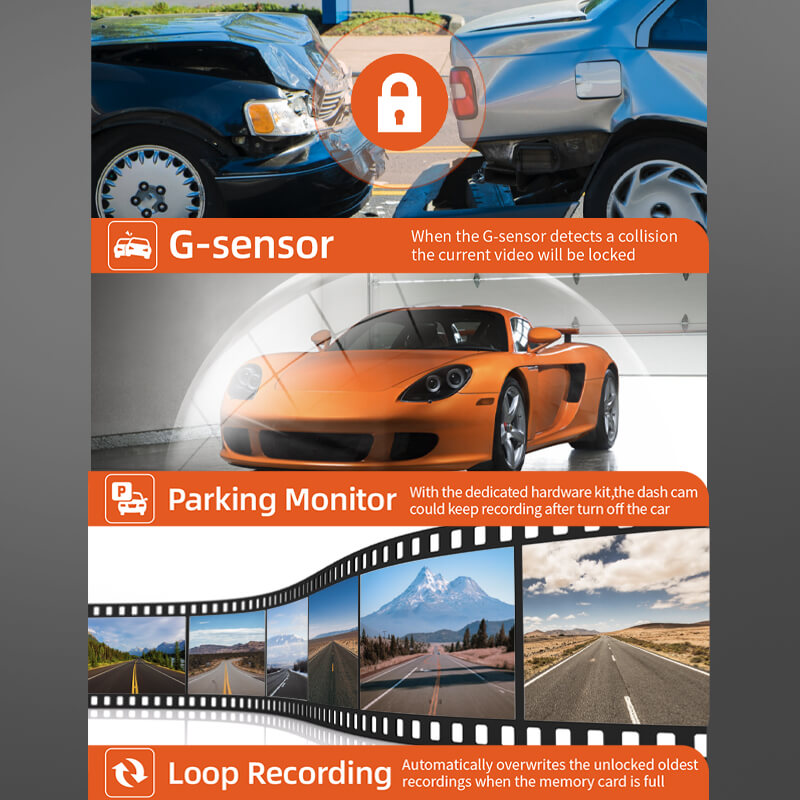 WOLFBOX G850 Rearview Mirror Backup Camera Dash Cam camera wolfboxdashcamera