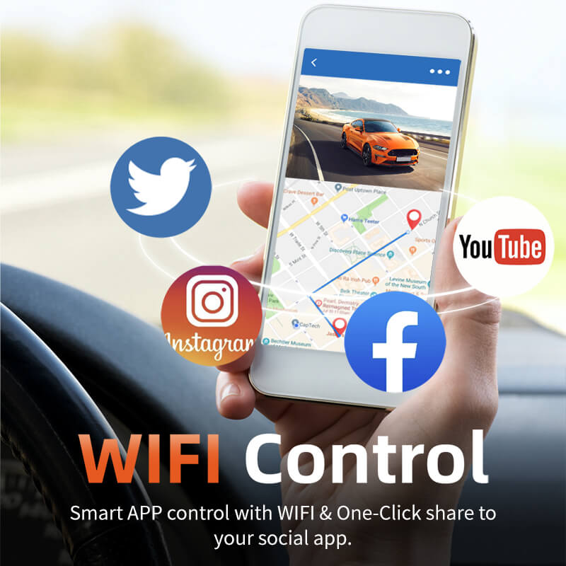 i07 | 3 Channel 2.5K+1080P+1080P Dashboard Recorder Built-in GPS WiFi camera wolfboxdashcamera