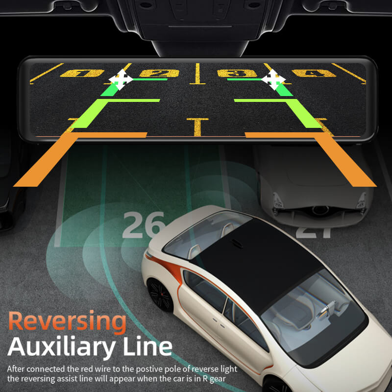 WOLFBOX G850 Rearview Mirror Backup Camera Dash Cam camera wolfboxdashcamera