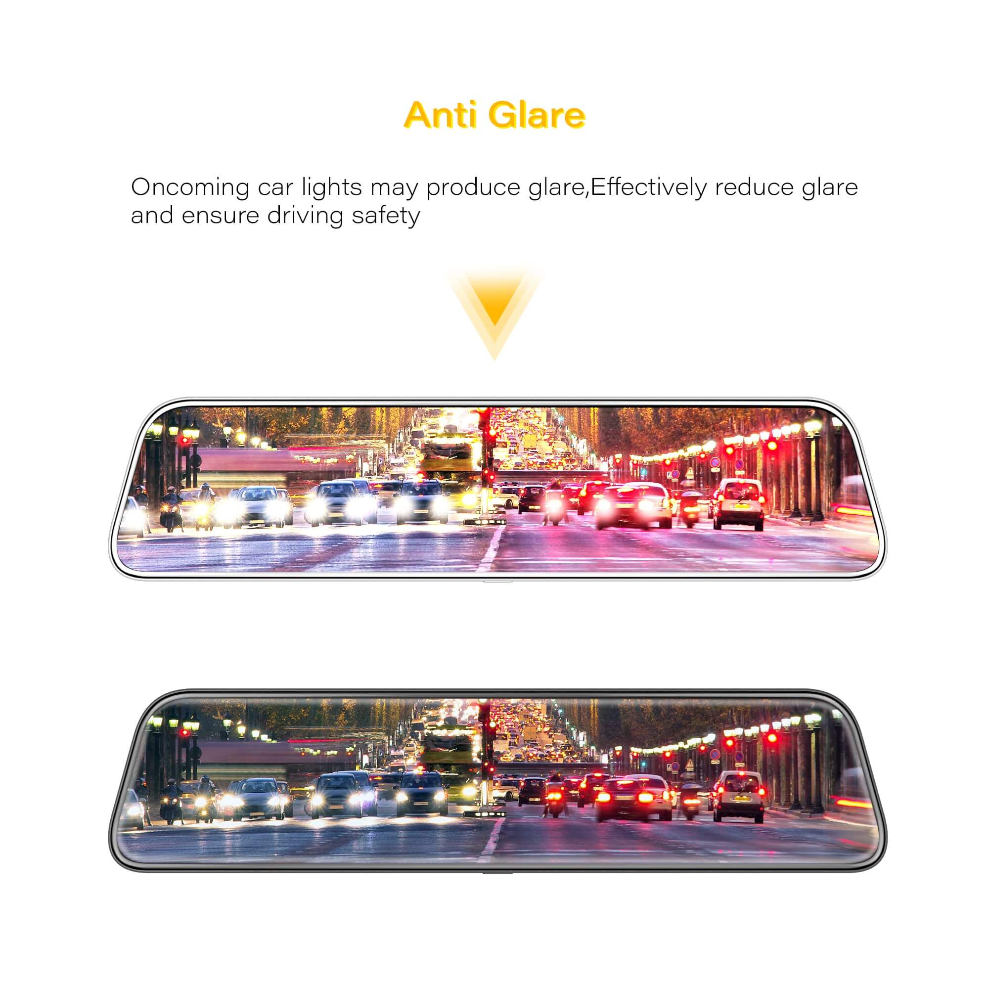 WOLFBOX 12inch Anti-Glare Film for Rear View Mirror Camera  wolfboxdashcamera