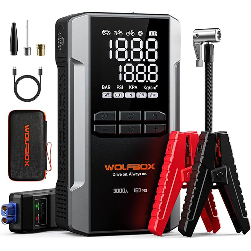 WOLFBOX MegaVolt16 Air Portable Two-in-One Jumper Starter with Air Compressor