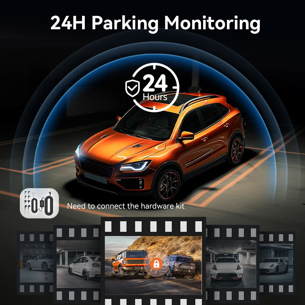 WOLFBOX G850 WIFI Rearview Mirror Backup Camera Dash Cam Smart Mirror with Voice Control