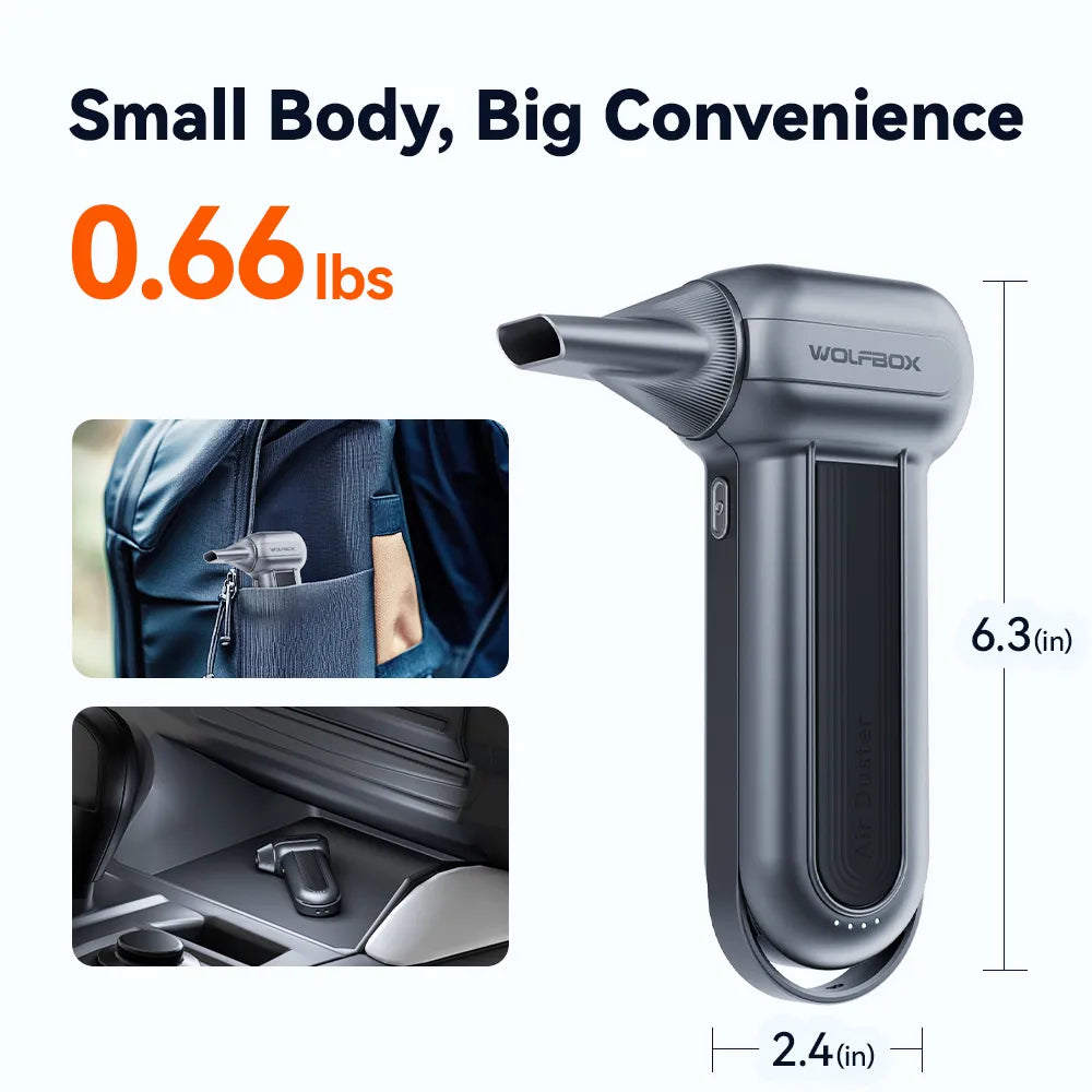 Wolfbox Compressed Air Duster - Super Power Electric Air Duster