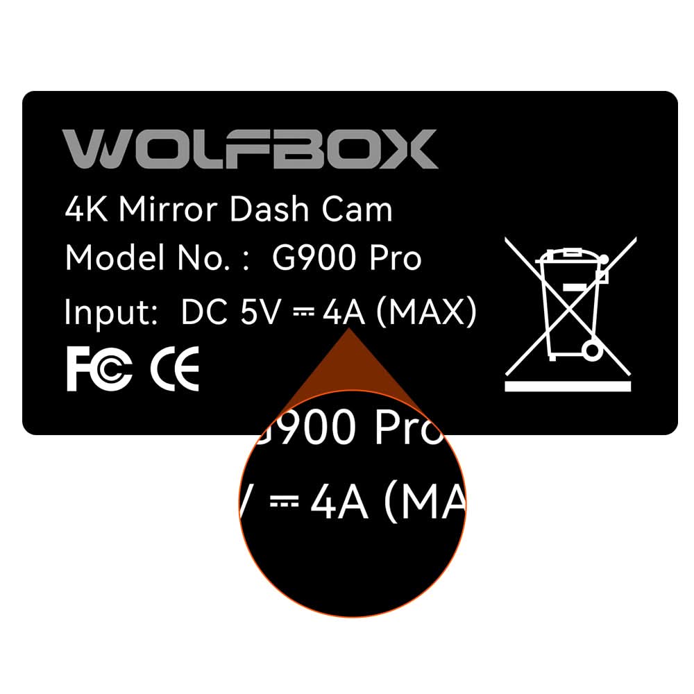 WOLFBOX G900PRO Dash Cam Hardwire Kit