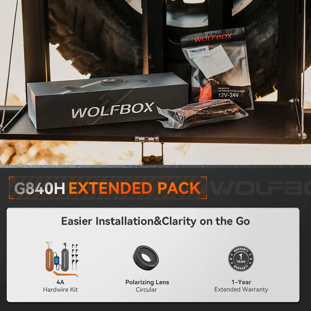 WOLFBOX G840H Wi-Fi Rear View Mirror Dash Cam