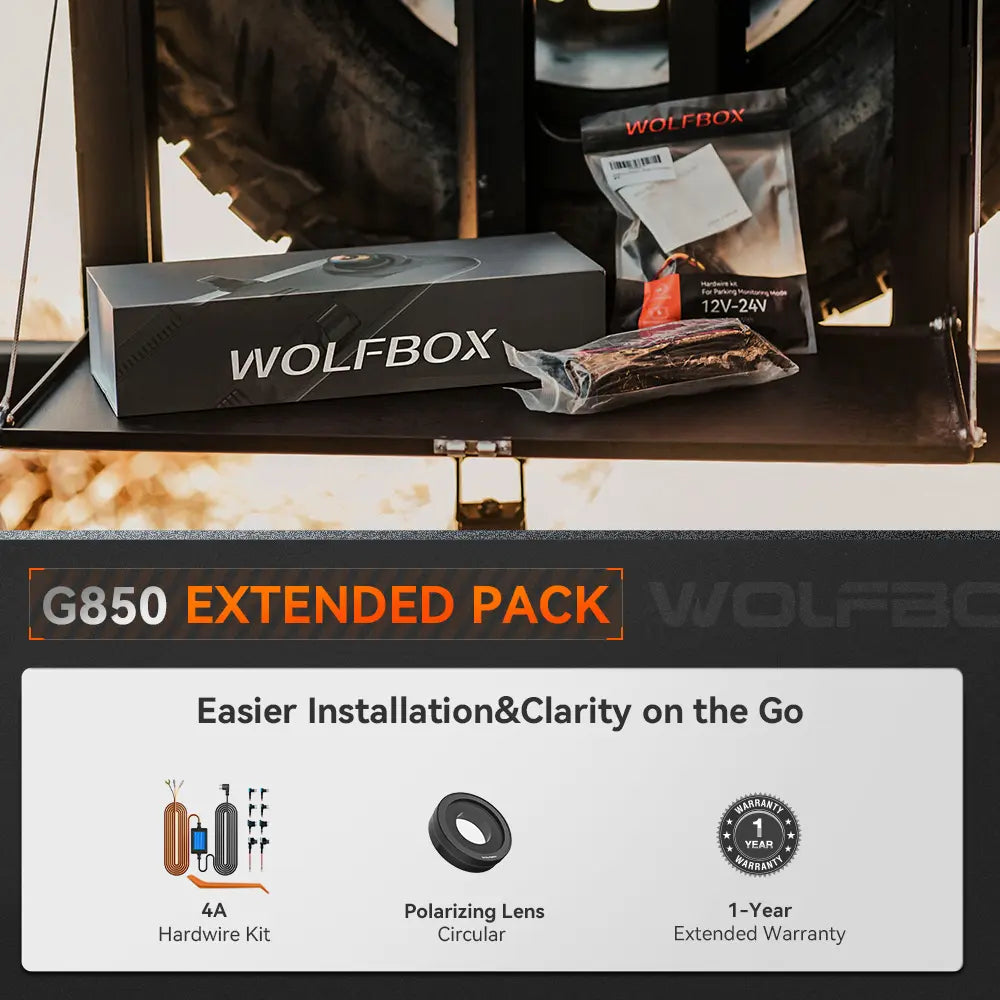 WOLFBOX G850 Rearview Mirror Backup Camera Dash Cam