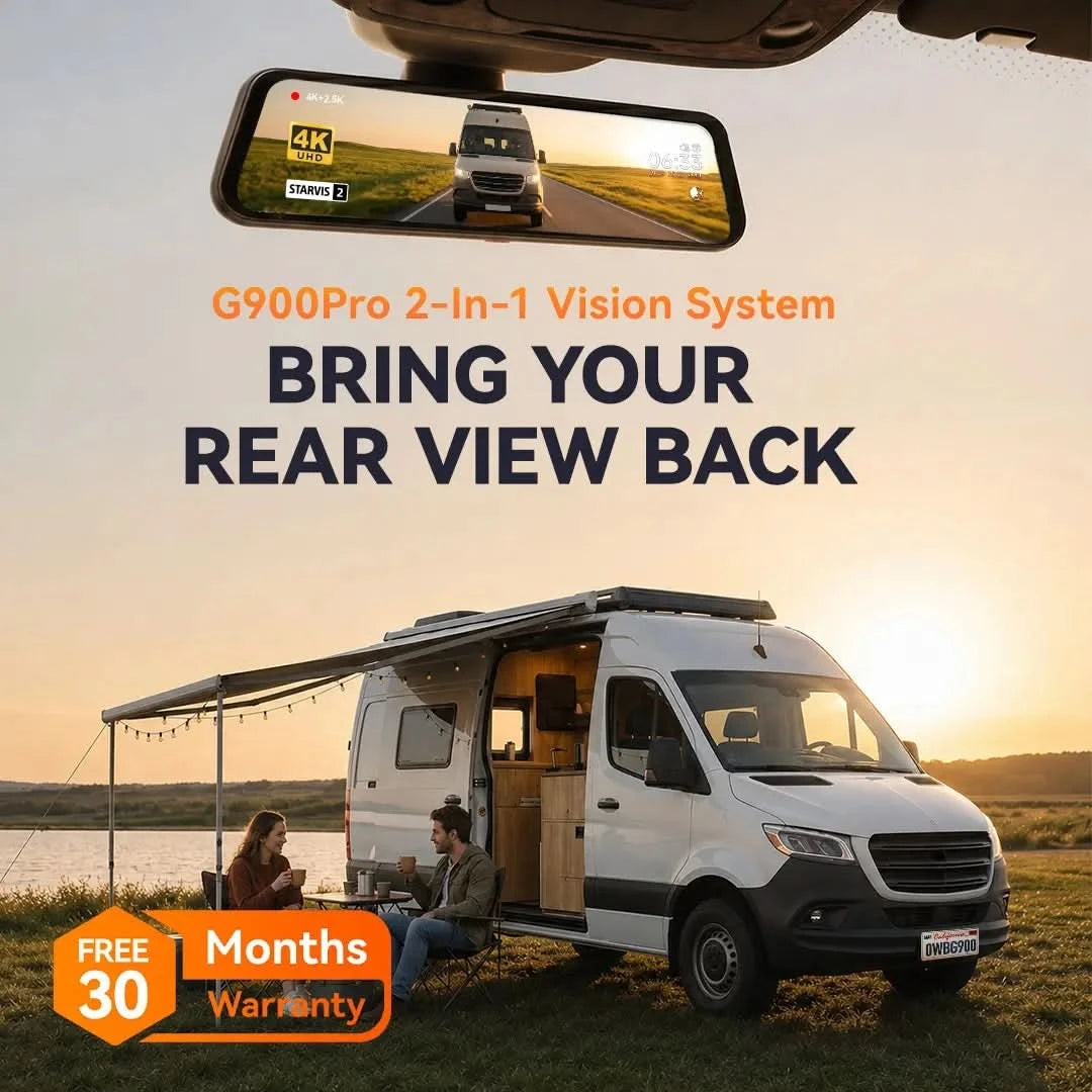 WOLFBOX G900Pro 12MP WiFi Touch Screen Rear View Mirror Smart Mirror Dash Cam