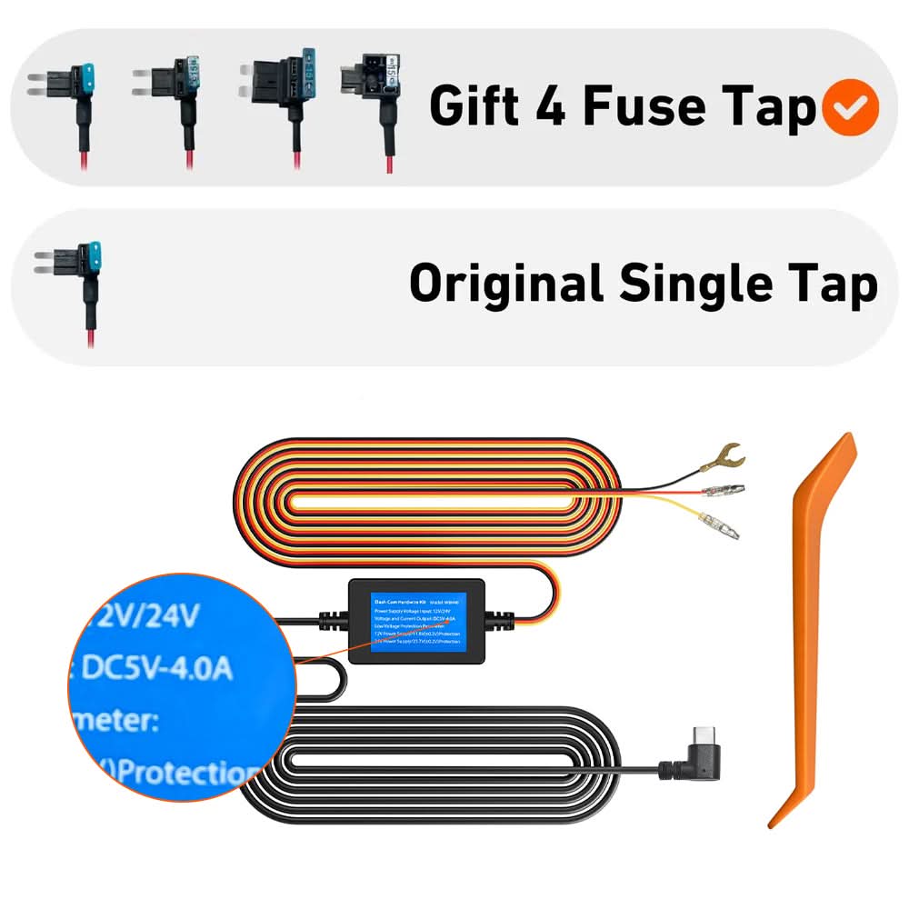 WOLFBOX Dash Cam Hardwire Kit for G900pro