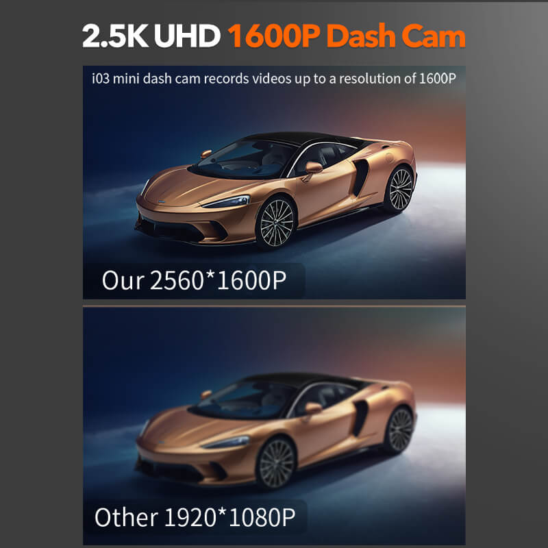 i03 | Built-in WiFi 2.5K Front&Full HD 1600P Recorder Dashboard APP Control camera wolfboxdashcamera   