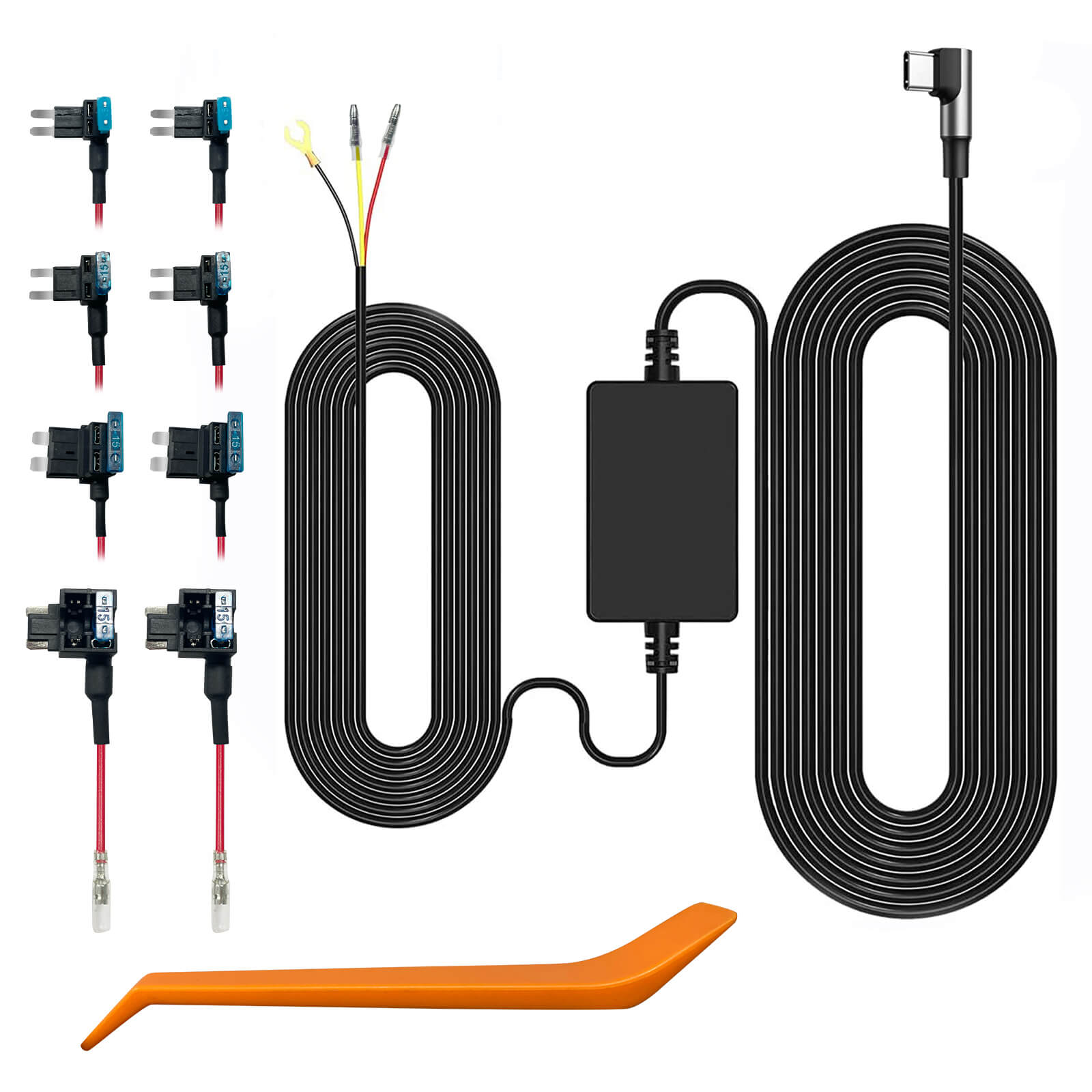 WOLFBOX Dashcam Multifunctional Hardwire Kit  wolfboxdashcamera Double-4 Fuses (Easier to install)  